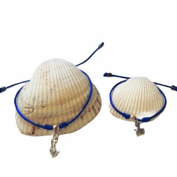 Mommy & Me Mermaid shape bracelet & earrings set - Picture 3 of 10